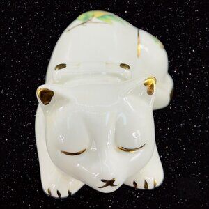 Formalities Baum Bros Ceramic Porcelain‎ Resting Sleeping Painted Cat Figurine